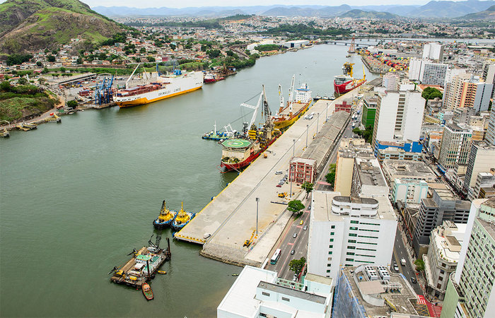 Porto de Vitória, no Espírito Santo. Foto: Reprodução/Divulgação/Sindamares/ Porto de Vitória, no Espírito Santo. Foto: Reprodução/Divulgação/Sindamares/