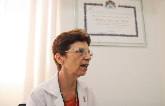 Na foto, a oncologista pediátrica e presidente do GAC-PE, Vera Morais.
Foto: Tarciso Augusto/Esp. DP/
