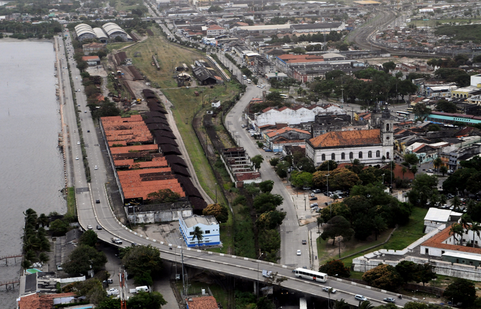 Vista aérea do Cais José Estelita, em 2010. Foto: Helder Tavares/Arquivo DP./