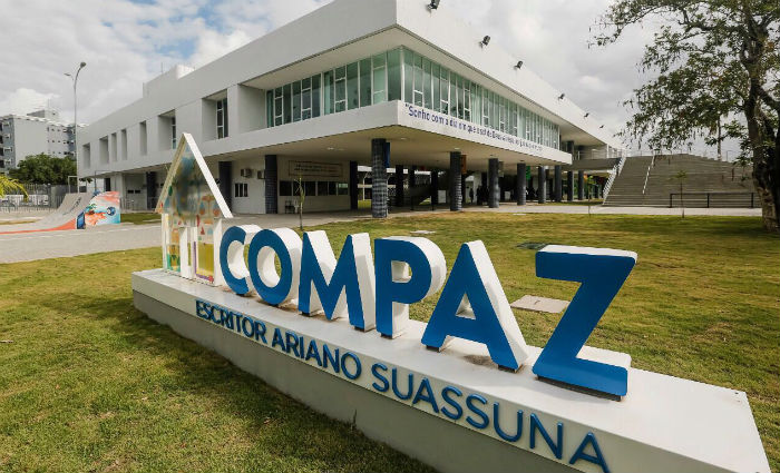 O Compaz Ariano Suassuna foi inaugurado em março de 2017. Foto: Andréa Rêgo Barros/Divulgação./ O Compaz Ariano Suassuna foi inaugurado em março de 2017. Foto: Andréa Rêgo Barros/Divulgação./