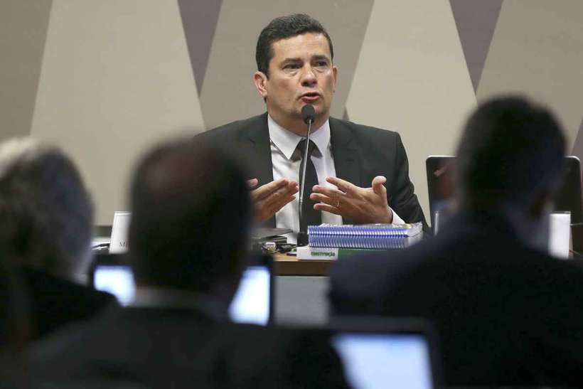 O ministro da Justiça, Sérgio Moro, defendeu o projeto anticrime em audiência pública da Comissão de Constituição, Justiça e Cidadania (CCJ). Foto: José Cruz/Agência Brasil/
