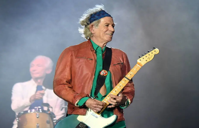 Keith Richards em show dos Rolling Stones em Marseille, na França, em junho de 2018 Foto: Boris HORVAT / AFP/ Keith Richards em show dos Rolling Stones em Marseille, na França, em junho de 2018 Foto: Boris HORVAT / AFP/
