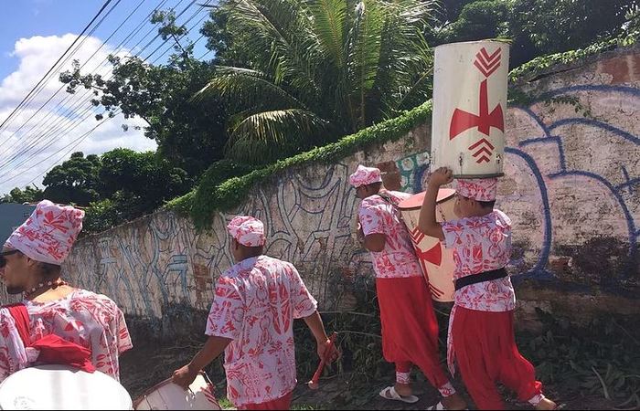 Afoxé Alafin Oyó na Rua da Boa Hora, em Olinda. Foto: Samuel Calado/DP/
