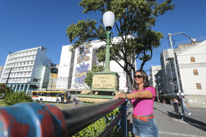Rosilene Nascimento, de Natal (RN), encantou-se com a paisagem. Foto: Tarciso Augusto / Esp. DP Foto