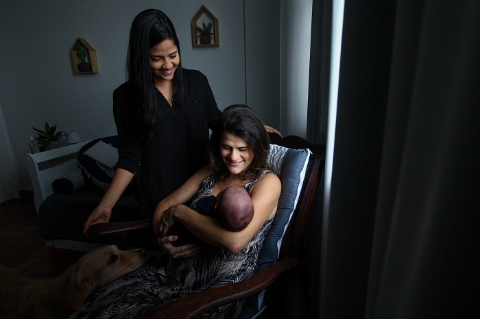 A veterinária Marina Duarte decidiu pela doula depois de pesquisar muito sobre parto humanizado. Crédito: Bruna Costa/Esp. DP Foto