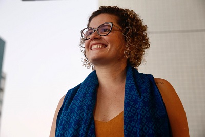 Mariana Bahia trocou o direto pela doulagem, há cinco anos, e dá cursos de formação para novas doulas. Crédito: Bruna Costa/Esp. DP Foto