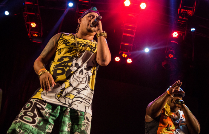 Dupla durante show no Rec-Beat de 2019. Foto: Hannah Carvalho/Divulgação/ Dupla durante show no Rec-Beat de 2019. Foto: Hannah Carvalho/Divulgação/