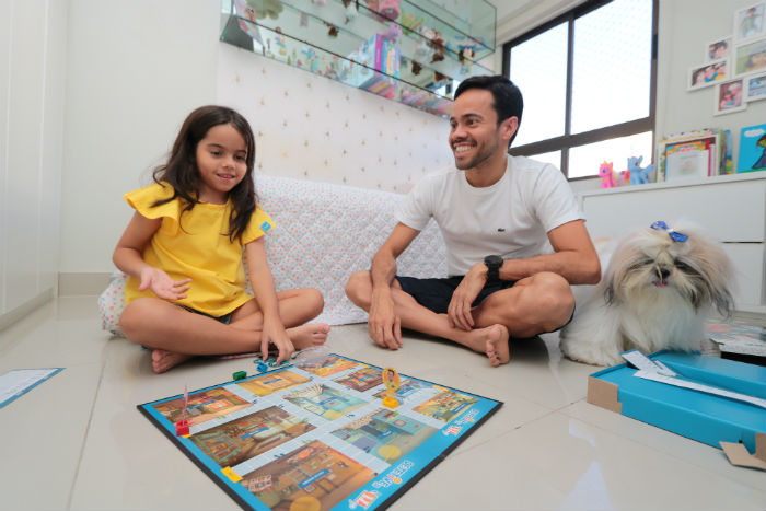 André participa das atividades com a filha Laura. Foto: Tarciso Augusto/Esp. DP.