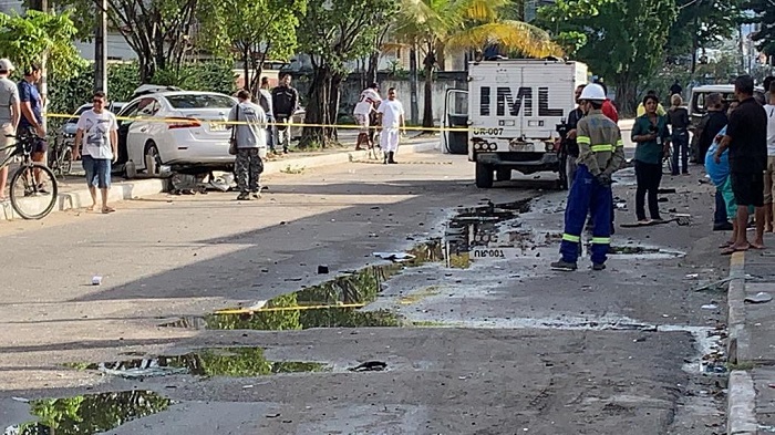 Acidente aconteceu na Avenida Presidente Kennedy, em Candeias. Foto: Arquivo Pessoal/Whatsapp/