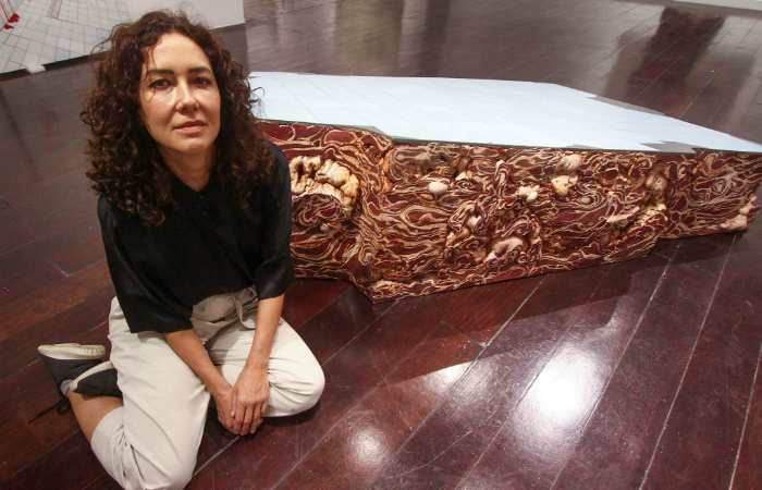 Adriana Varejão com suas ruínas de charque