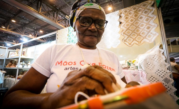 É a primeira vez da baiana Maria dos Anjos Souza no evento pernambucano e expectativas são boas. Foto: Tarciso Augusto / Esp. Dp foto