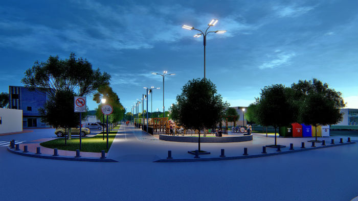 A obra prevê a implantação de ciclovia, ciclofaixas, academias e quadras poliesportivas. Foto: Prefeitura de Caruaru/Divulgação./ A obra prevê a implantação de ciclovia, ciclofaixas, academias e quadras poliesportivas. Foto: Prefeitura de Caruaru/Divulgação./