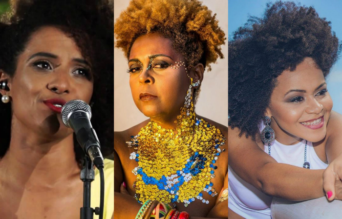 Gabi da Pele Preta, Isaar e Sue. Foto: YouTube/Reprodu&ccedil;&atilde;o, Isaar/Divulga&ccedil;&atilde;o e YouTube/Reprodu&ccedil;&atilde;o/