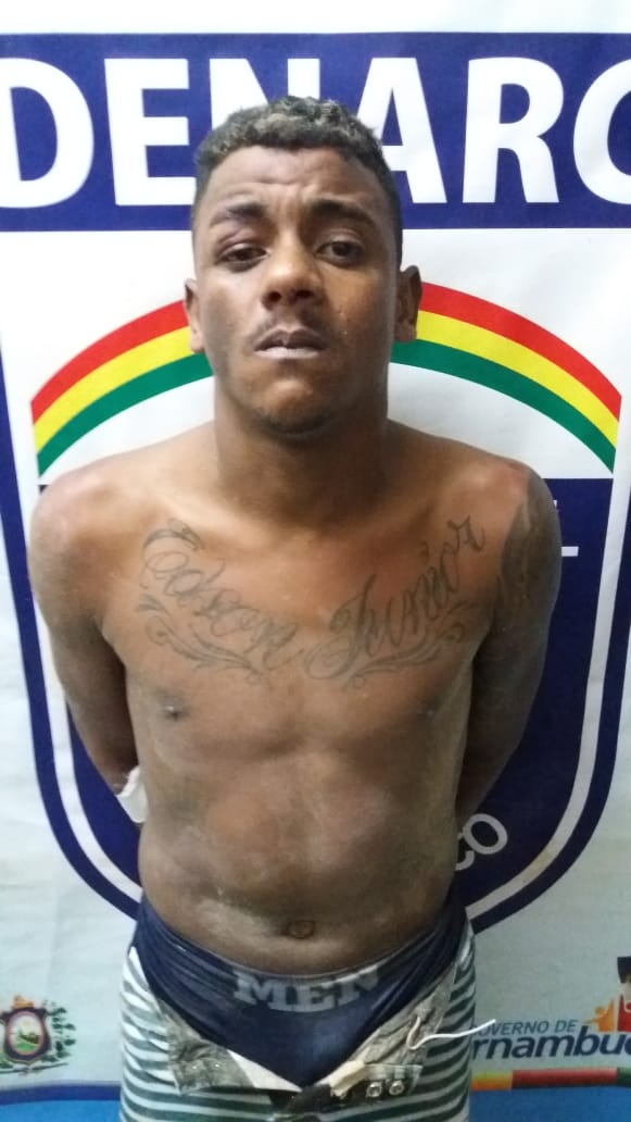 Edson Júnior já era procurado pela Polícia desde 2016, mas somente na quinta-feira foi capturado. Crédito:PCPE/