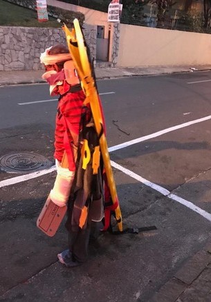 Paciente foi flagrado na rua nestas condições - Foto: Arquivo Pessoal/