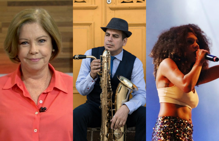 Eliane Cantanhêde, Maestro Spok e Bell Puã, do Slam das Minas.Foto: Globo News, Edson Acioli e Divulgação/ Eliane Cantanhêde, Maestro Spok e Bell Puã, do Slam das Minas.Foto: Globo News, Edson Acioli e Divulgação/