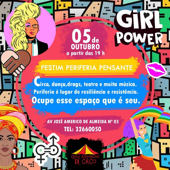 Festim Periferia Pensante acontece no dia 5 de setembro, das 19h às 23h, na sede da Escola, Macaxeira. Divulgação/ Festim Periferia Pensante acontece no dia 5 de setembro, das 19h às 23h, na sede da Escola, Macaxeira. Divulgação/