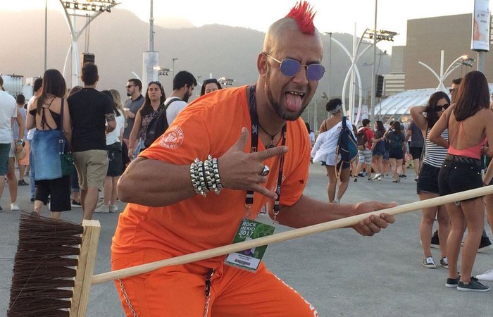 Gari rockeiro no Rock in Rio em 2017 - Foto: Reprodução/Redes sociais./