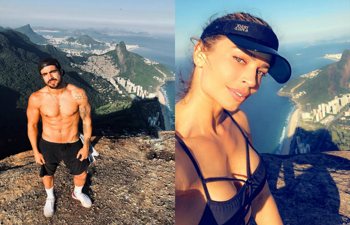 Os dois atores fizeram uma trilha na Pedra da Gávea, no Rio de Janeiro, e publicaram em suas redes algumas fotos - Foto: Instagram/Reprodução./ Os dois atores fizeram uma trilha na Pedra da Gávea, no Rio de Janeiro, e publicaram em suas redes algumas fotos - Foto: Instagram/Reprodução./