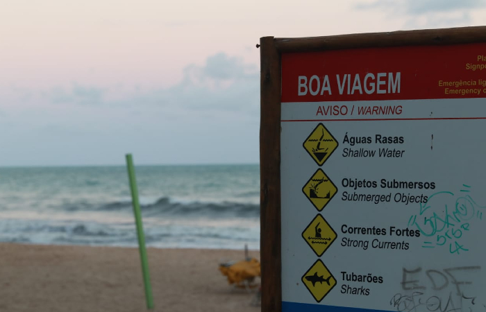 Susto na Praia de Boa Viagem foi o terceiro afogamento, em menos de uma semana, no estado. Foto: Bruna Costa/Esp. DP./