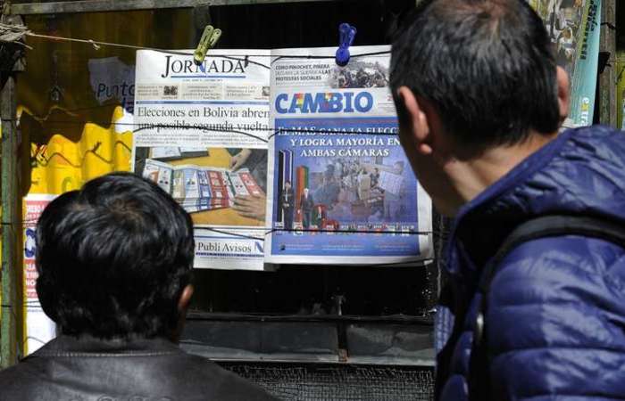 O presidente Evo Morales tenta o quarto mandato e, segundo últimos dados, tem chances de alcançar a vitória no primeiro turno. Foto: Arquivo/AFP/ O presidente Evo Morales tenta o quarto mandato e, segundo últimos dados, tem chances de alcançar a vitória no primeiro turno. Foto: Arquivo/AFP/