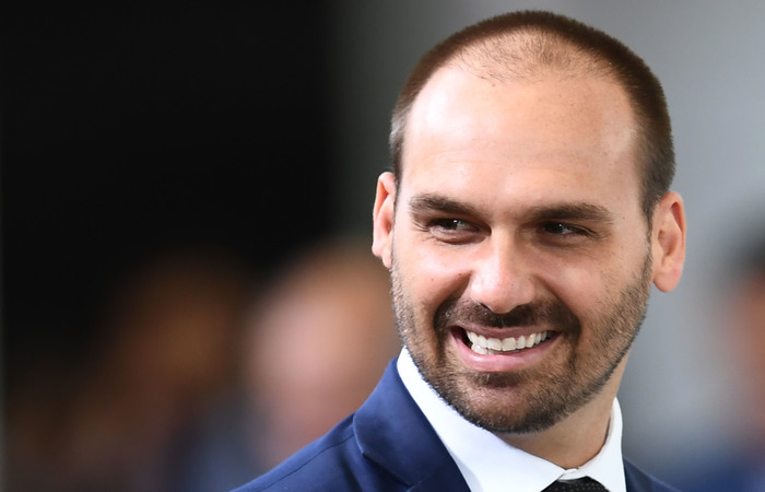 Líder do PSL na Câmara, Eduardo Bolsonaro/Evaristo Sá/AFP Líder do PSL na Câmara, Eduardo Bolsonaro/Evaristo Sá/AFP