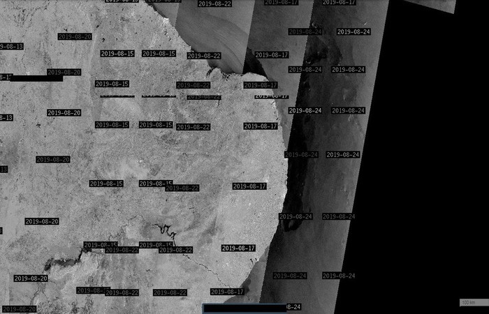 Análise durante 60 dias das imagens de satélite sobre as manchas de óleo.