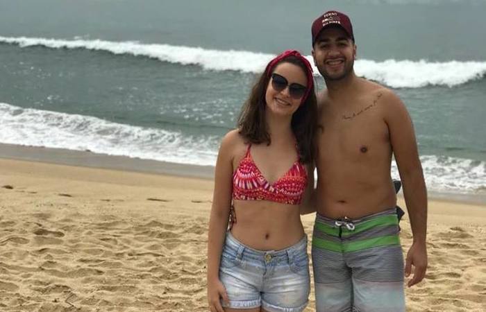 Milena e o noivo, que iriam se casar nesta sexta-feira (1)