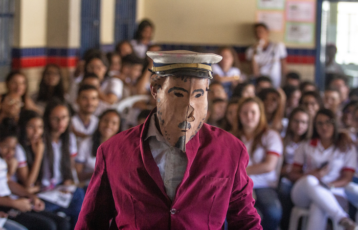 Interação na Escola Cornélio Soares, em Serra Talhada. Foto: Samuel Calado/DP