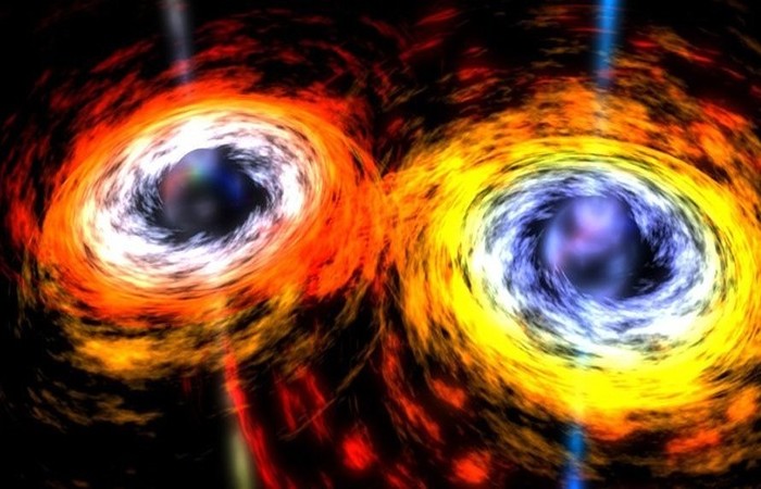 Concepção artística da fusão de dois buracos negros/Foto: NASA/Dana Berry Concepção artística da fusão de dois buracos negros/Foto: NASA/Dana Berry