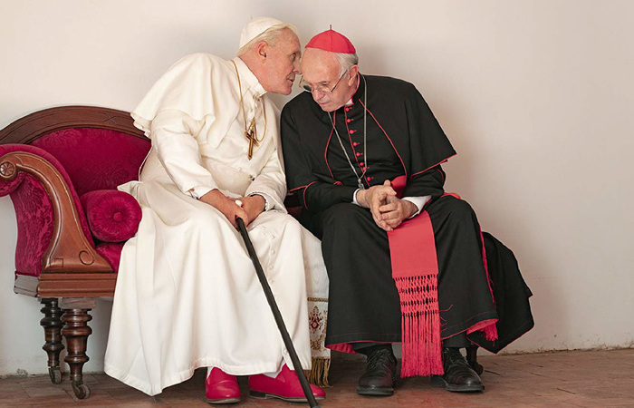 Inspirado em fatos reais, Dois Papas conta a história dos bastidores de uma transição dramática de poder na igreja católica.