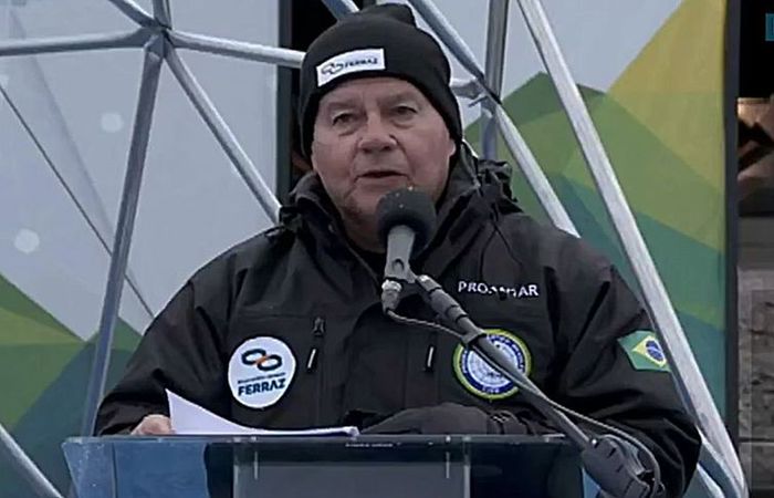 O vice-presidente afirmou que a estação é "a contribuição do Brasil para a paz mundial, o desenvolvimento da ciência e a cooperação internacional"./Foto: TV Brasil O vice-presidente afirmou que a estação é "a contribuição do Brasil para a paz mundial, o desenvolvimento da ciência e a cooperação internacional"./Foto: TV Brasil
