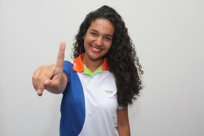 Fernanda Nascimento tirou a maior nota na prova de linguagens./Foto: Fernando Alves/Núcleo/Divulgação Fernanda Nascimento tirou a maior nota na prova de linguagens./Foto: Fernando Alves/Núcleo/Divulgação