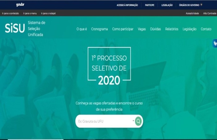 Outra novidade é que a página agora pode ser acessada através de aparelhos mobile/Foto: Reprodução/Sisu Outra novidade é que a página agora pode ser acessada através de aparelhos mobile/Foto: Reprodução/Sisu