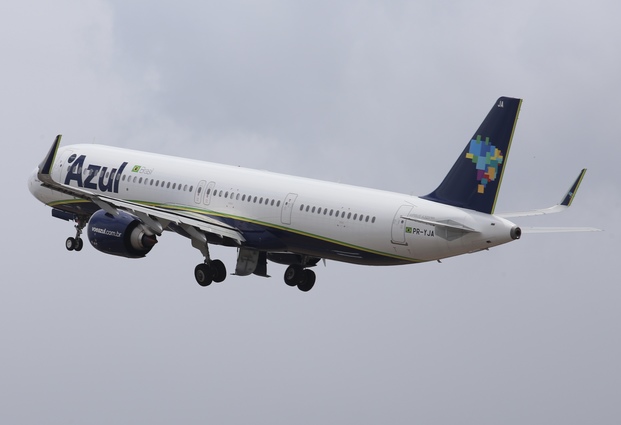 Airbus A321 neo tem capacidade para 214 assentos e vai incrementar a rota do Recife para São Paulo./Foto: Luis Neves/Aeroin/Divulgação