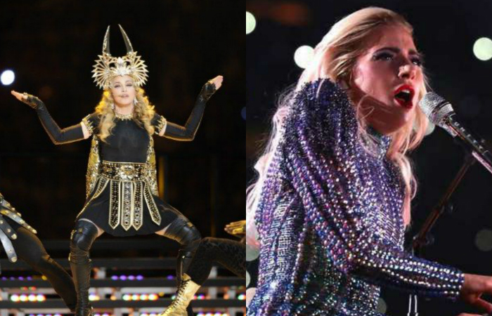 Madonna (2012) e Lady Gaga (2017).