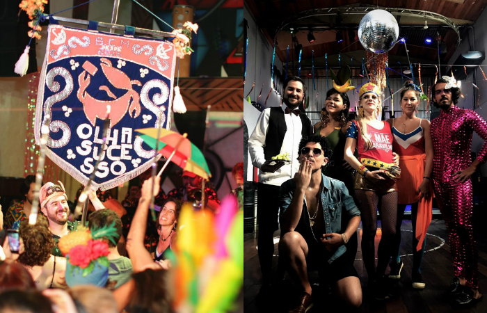 Marcelo Nunes, Patrícia Almeida, Herbert Barlow, Manuela Alcoforado, Julia de Castro e Dirceu Pinto, criadores do Olha o Sucesso (foto da direita).