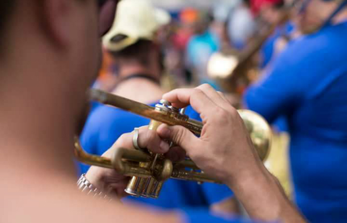 Músico da Orquestra Brasília durante o Olha o Sucesso.