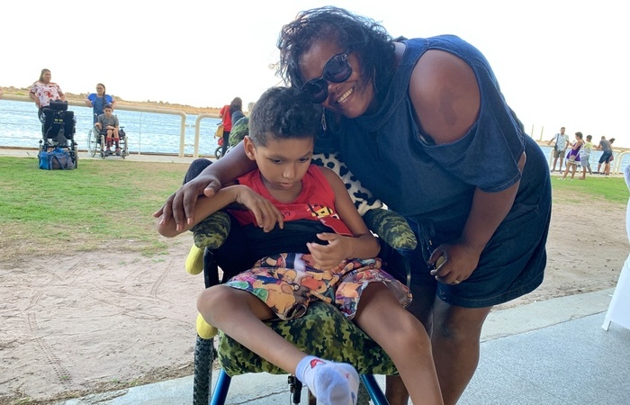 João Gabriel e a mãe Irani.