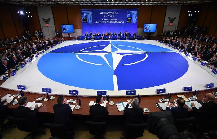 Visão geral da reunião do Conselho do Atlântico Norte (OTAN). (Mandel Ngan/AFP) Visão geral da reunião do Conselho do Atlântico Norte (OTAN)./Mandel Ngan/AFP
