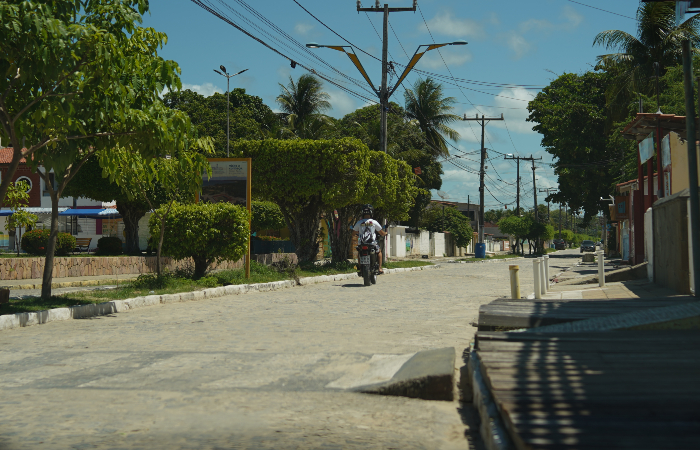 Movimentação nas ruas de Tamandaré era praticamente zero, até no centro da cidade.