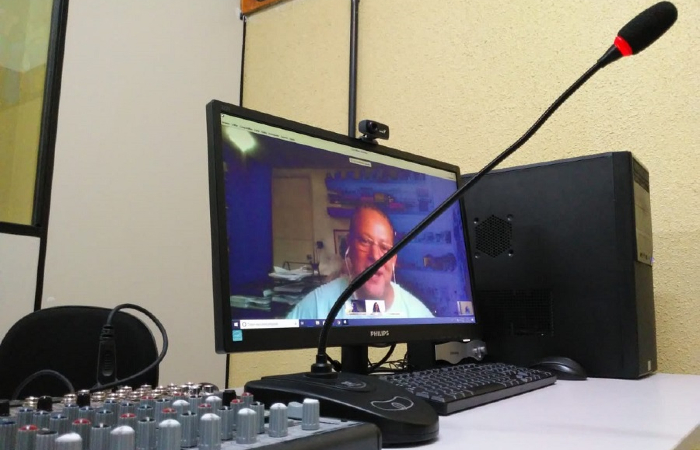 Primeira teleaudiência foi realizada nessa quarta-feira (15)./Foto: Divulgação/Funase. Primeira teleaudiência foi realizada nessa quarta-feira (15)./Foto: Divulgação/Funase.