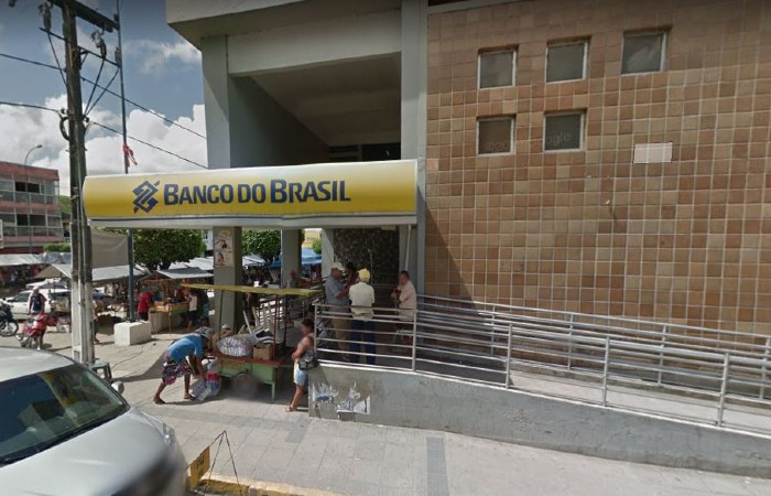 Agência do Banco do Brasil local foi uma das atacadas/Foto: Reprodução / Google Street View Agência do Banco do Brasil local foi uma das atacadas/Foto: Reprodução / Google Street View
