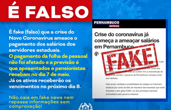 Pagamento de aposentados e pensionistas será no dia 7 de maio. Dos ativos, no dia 8./ Pagamento de aposentados e pensionistas será no dia 7 de maio. Dos ativos, no dia 8./