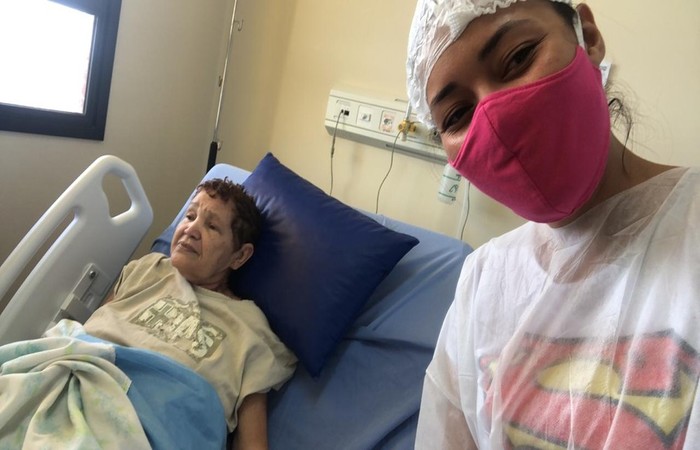 Maria da Concei&ccedil;&atilde;o Oliveira, de 68 anos, foi internada para tratamento da Covid-19/Foto: Arquivo Pessoal