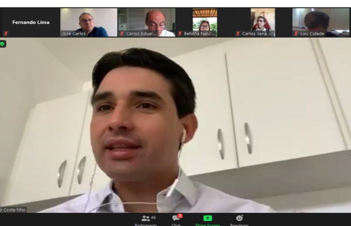 /Silvio Costa Filho debateu o assunto durante videoconferência com representantes do setor. Foto: Divulgação