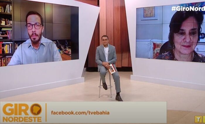 Pernambucano Juliano Domingues e presidente da Fiocruz, Nísia Trindade Lima, em edição do Giro Nordeste de 11 de junho