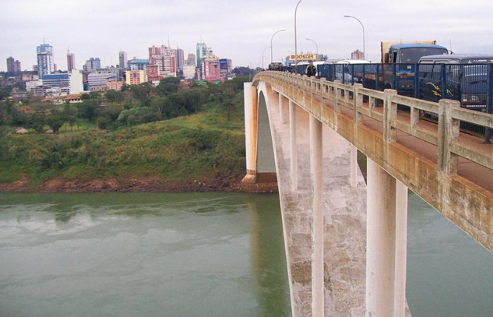 Ponte Internacional da Amizade, principal símbolo da fronteira entre Brasil e Paraguai (Foto: reprodução) Ponte Internacional da Amizade, principal símbolo da fronteira entre Brasil e Paraguai/Foto: reprodução