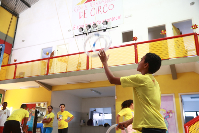 Em 2018, a Escola Pernambucana de Circo foi finalista de pr&ecirc;mio./Foto: Bernardo Dantas/Arquivo DP