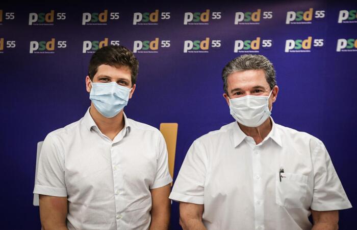 /João Campos e André de Paula confirmaram a aliança nesta sexta-feira. Foto: Rodolfo Loepert/Divulgação /João Campos e André de Paula confirmaram a aliança nesta sexta-feira. Foto: Rodolfo Loepert/Divulgação